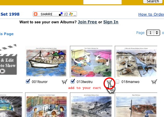 showing where the add to cart button is
