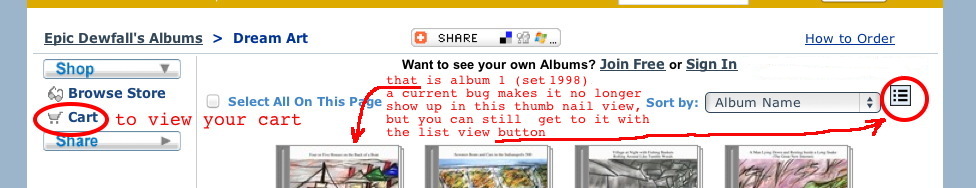 showing where view your cart button is