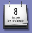 a screen snapshot of my lucid dreaming count days since last lucid dream widget