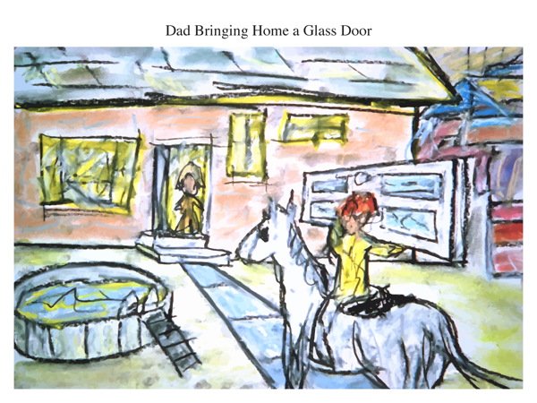 Dad Bringing Home a Glass Door