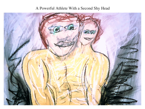 A Powerful Athlete With a Second Shy Head