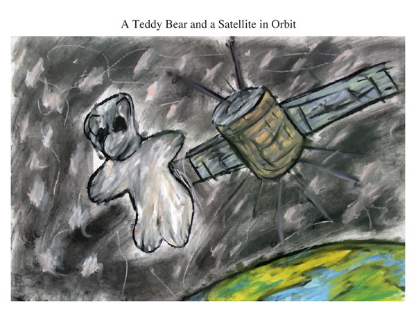 A Teddy Bear and a Satellite in Orbit
