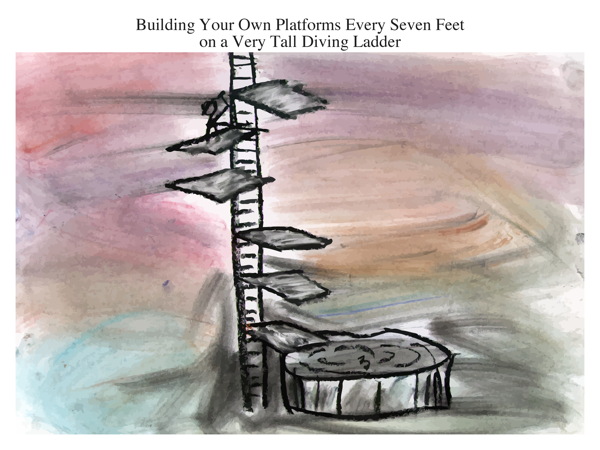 Building Your Own Platforms Every Seven Feet on a Very Tall Diving Ladder