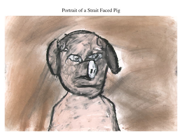 Portrait of a Strait Faced Pig