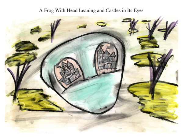 A Frog With Head Leaning and Castles in Its Eyes