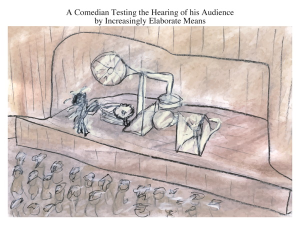 A Comedian Testing the Hearing of his Audience by Increasingly Elaborate Means