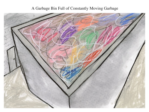 A Garbage Bin Full of Constantly Moving Garbage