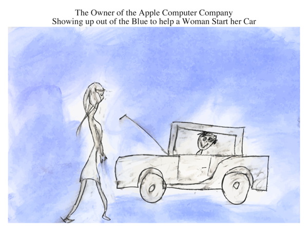 The Owner of the Apple Computer Company Showing up out of the Blue to help a Woman Start her Car