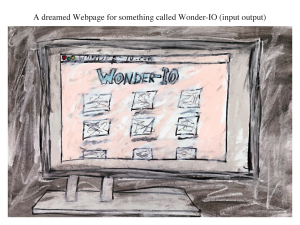 A dreamed Webpage for something called Wonder-IO (input output)