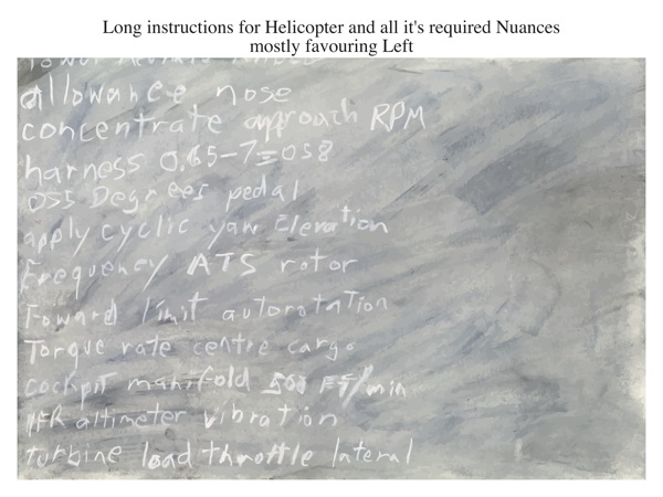 Long instructions for Helicopter and all it's required Nuances mostly favouring Left