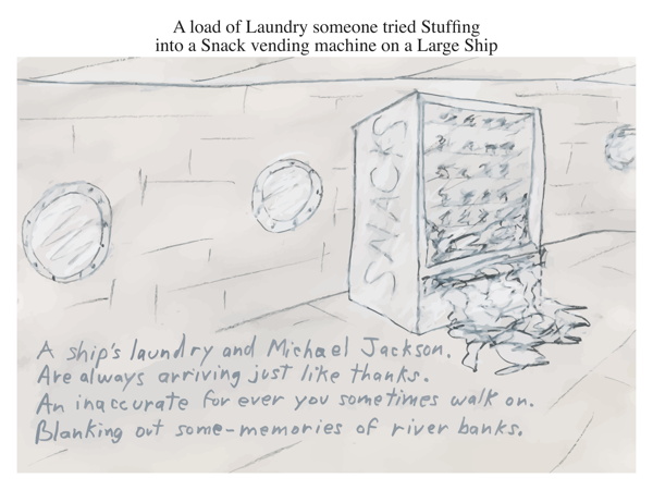 A load of Laundry someone tried Stuffing into a Snack vending machine on a Large Ship