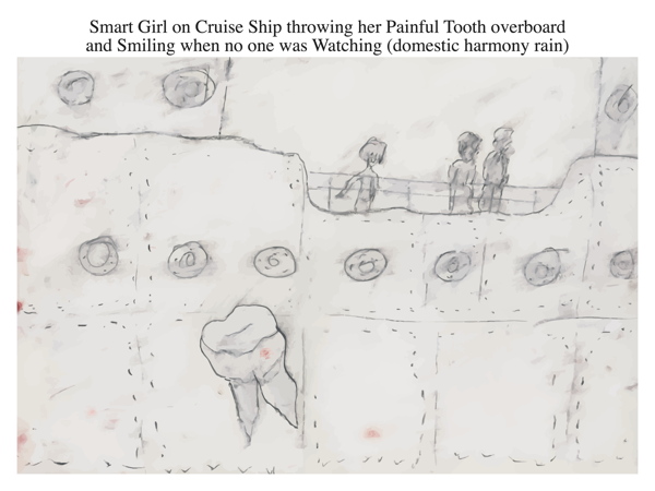 Smart Girl on Cruise Ship throwing her Painful Tooth overboard and Smiling when no one was Watching (domestic harmony rain)